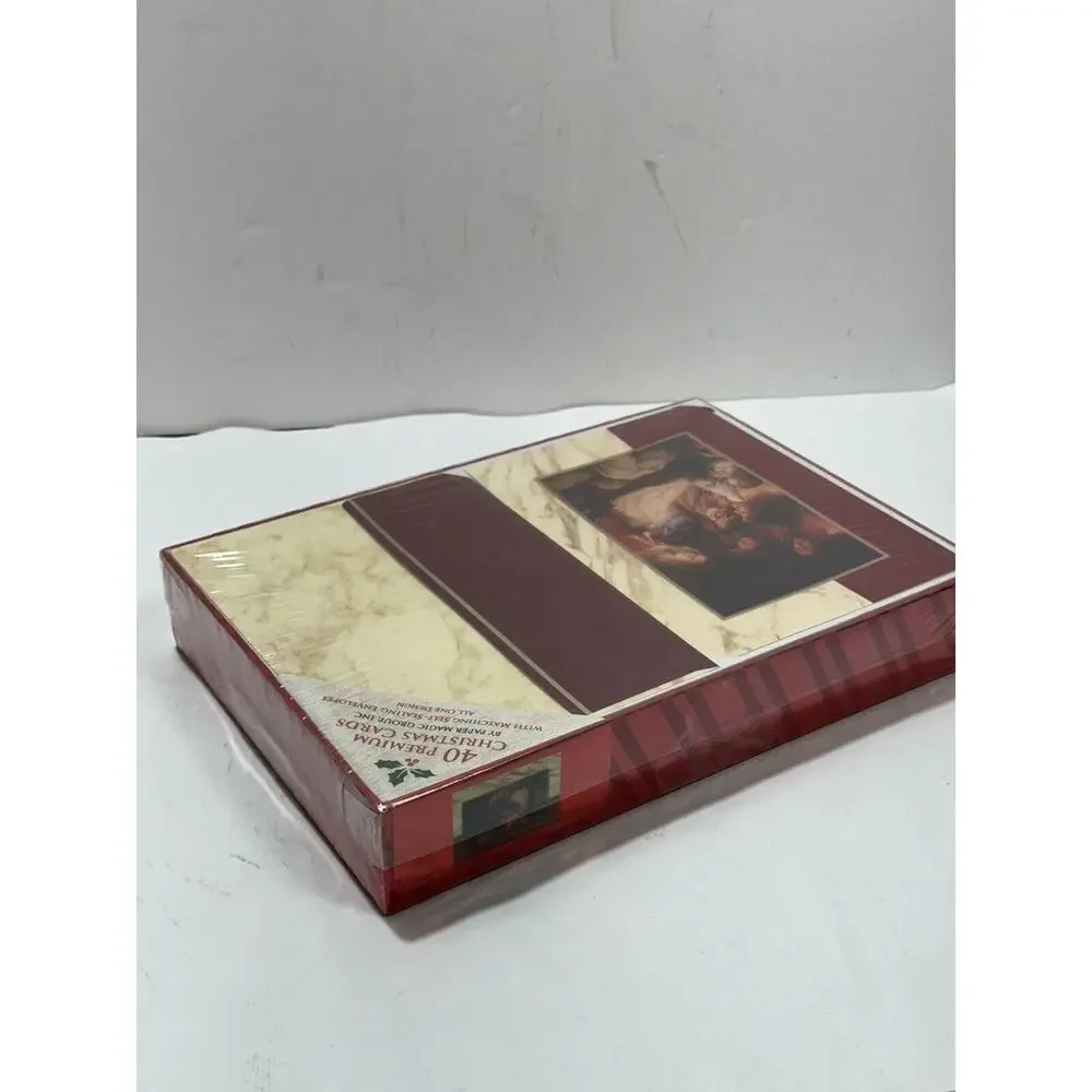 40 Premium Christmas Cards Baby Jesus Nativity Self Seal Env Vintage Paper Magic